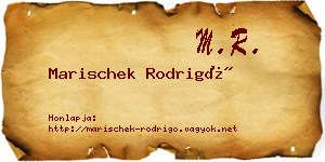 Marischek Rodrigó névjegykártya